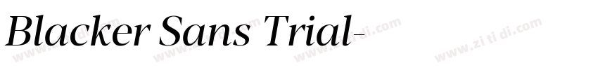 Blacker Sans Trial字体转换
